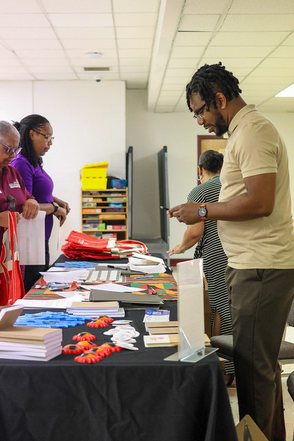 Information table at an event